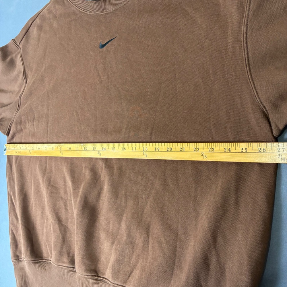 Nike Center Swoosh Mocha Brown Crewneck Sweatshirt Men's Size Large - Picture 4 of 6